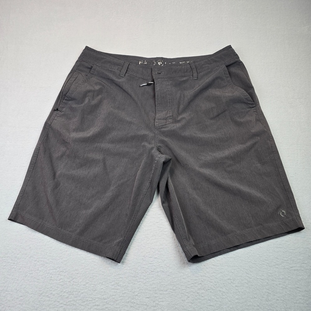 Free Country Mens Gray Plaid Hybrid Shorts Size 34 Stretch Outdoor Hiking Golf